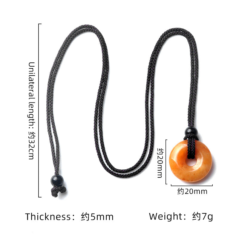 Wholesale Crystal Agate Stone Peace Buckle Necklace